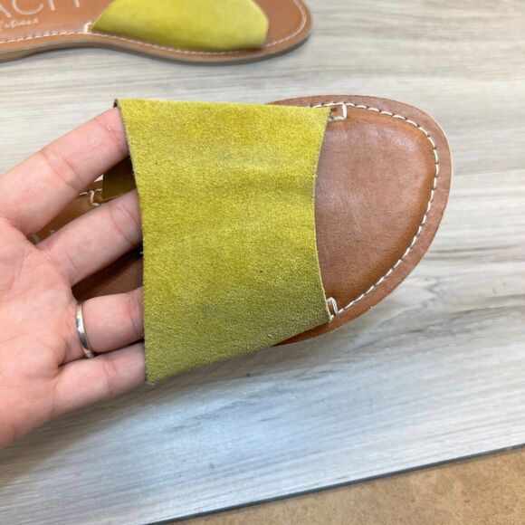 Beach By Matisse Bali Saffron Suede Slip On Sandals Women's Size 7 M - Picture 8 of 9